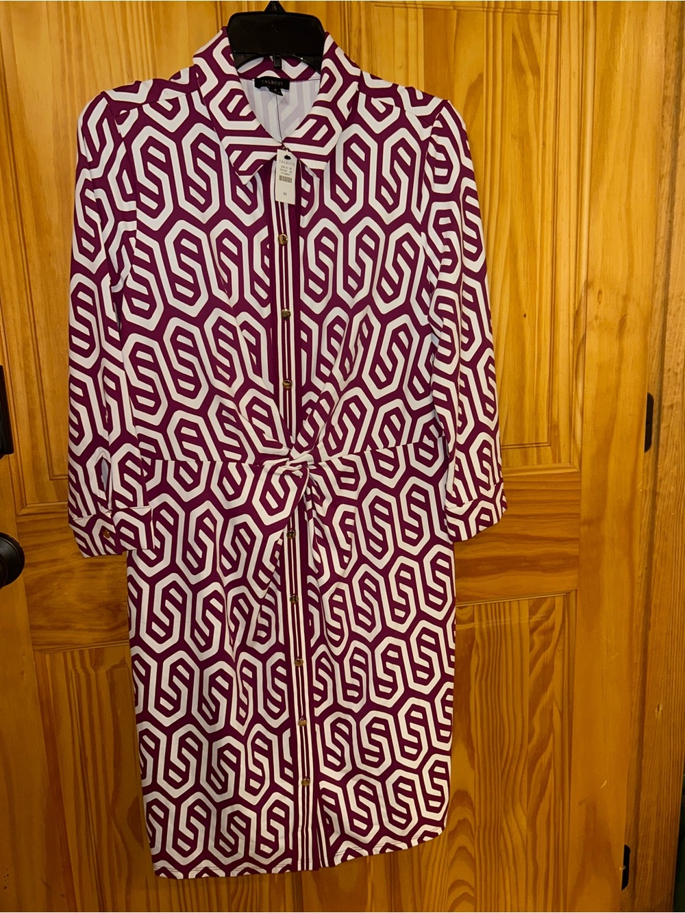 Talbots EFFORTLESS JERSEY TWIST SHIRTDRESS - GROOVY GEO